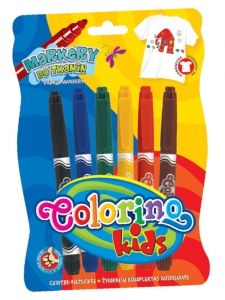 MARKERY DO TKANIN 6 KOLORÓW COLORINO KIDS