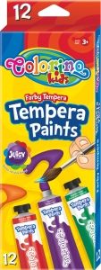 FARBY TEMPERA 12 KOLORÓW COLORINO KIDS