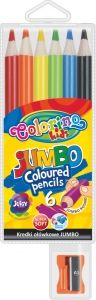 KREDKI OŁÓWKOWE JUMBO 6 KOLORÓW + TEMPERÓWKA COLORINO KIDS
