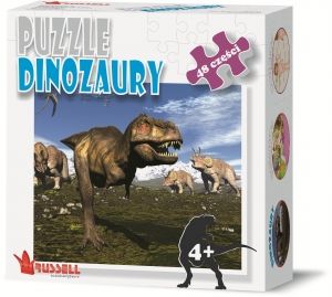 PUZZLE EDUKACYJNE 48 EL. DINOZAURY
