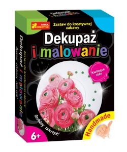 DEKUPAŻ I MALOWANIE KWITNĄCE RÓŻE