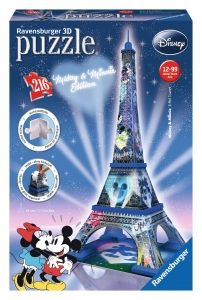 PUZZLE 3D 216 EL. WIEŻA EIFFLA EDYCJA MYSZKA MICKEY REKLAMA