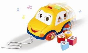AUTO WESOŁEK Z DŹWIĘKAMI I KLOCKAMI