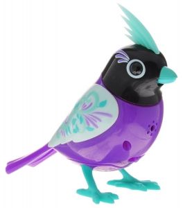 DIGIBIRDS SERIA 4 ŚPIEWAJĄCY PTASZEK FIOLETOWO CZARNY