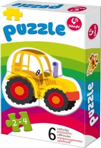 PUZZLE PROGRESYWNE 18 EL. POJAZDY